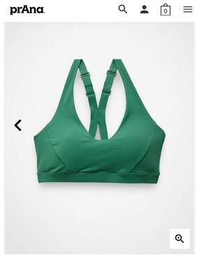 Prana Emerald Green Adjustable-Strap Sports Bra